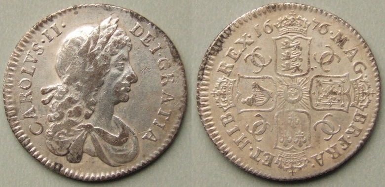 Charles II, 1676 shilling Charles II, 1676 shilling